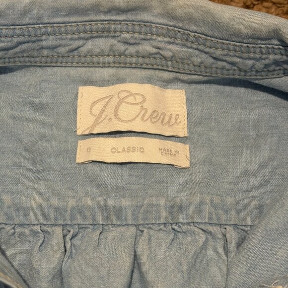 J. Crew Lightweight Denim Chambray Shirt Blue Size S - Picture 2 of 9